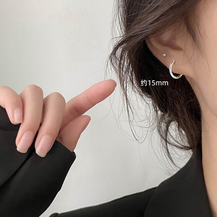 in-stock-หูแหวน-2022-ต่างหูแหวนเงินแท้อินเทรนด์รุ่นใหม่ต่างหูดีไซน์เฉพาะสไตล์เกาหลีเครื่องประดับหูที่นิยมในโลกออนไลน์-gift