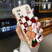 เคส Chenyyka สำหรับ OPPO A92 OPPO A52 OPPO A72 4G เคสการ์ตูนกระต่ายโชคดีเคสโทรศัพท์กันกระแทกลายขอบเคสซิลิโคนแฟชั่นเคสคลุมทั้งหมดป้องกันเลนส์กล้อง