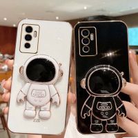 VIVO V23e 5G V23e V21e V23 V21 5G V20 V17 Pro E Luxury Square ขอบกลับ TPU กรณีนักบินอวกาศผู้ถือ Glossy ปลอก