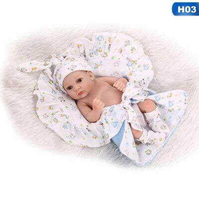 Imulation Full Body Silicone Reborn Baby Doll Kids Playmate Gift Girls Baby Girl Alive Soft Toys For Children Doll Reborn 27cm