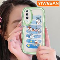 YIWESAN เคสสำหรับ Huawei P30 P30โปร P30ไลท์เคสการ์ตูนโดราเอมอนนำโชคดีไซน์ใหม่ขอบคลื่นกันกระแทกแบบใสนุ่มเคสมือถือโปร่งใสลายกล้องถ่ายรูปฝาครอบป้องกันอย่างเรียบง่ายและอ่อนโยน