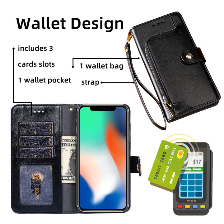 เคสสำหรับ-tecno-camon-20-pro-5g-เคสกระเป๋าสตางค์มีซิปพับได้ฝาครอบมีที่เก็บบัตรเป็นหนังเคสโทรศัพท์กระเป๋าเงิน