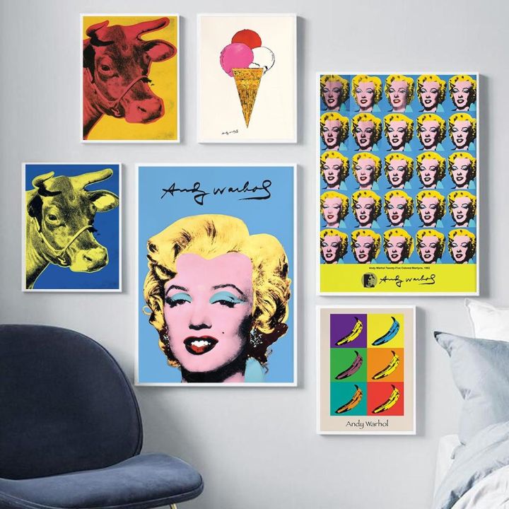 ที่มีชื่อเสียง-andy-warhol-marilyn-monroe-ภาพวาดผ้าใบที่มีสีสันโปสเตอร์พิมพ์-modern-decor-wall-art-รูปภาพสำหรับห้องนั่งเล่นห้องนอน