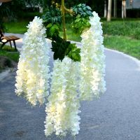 【hot】❈  12PCs Wisteria Artificial Flowers Hanging Garland Vine Rattan Fake String Silk for Garden Wedding Decoration