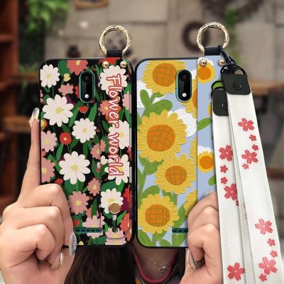 Anti-knock Original Phone Case For Wiko Sunny5 cartoon Wrist Strap ring Durable protective Wristband armor case cute