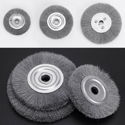 Steel Wire Brush150mm 125mm 100mm 200mm Wire Wheels Brush Round For Bench Grinder Deburring Tool Cleaning Rust Polishing Adaptor