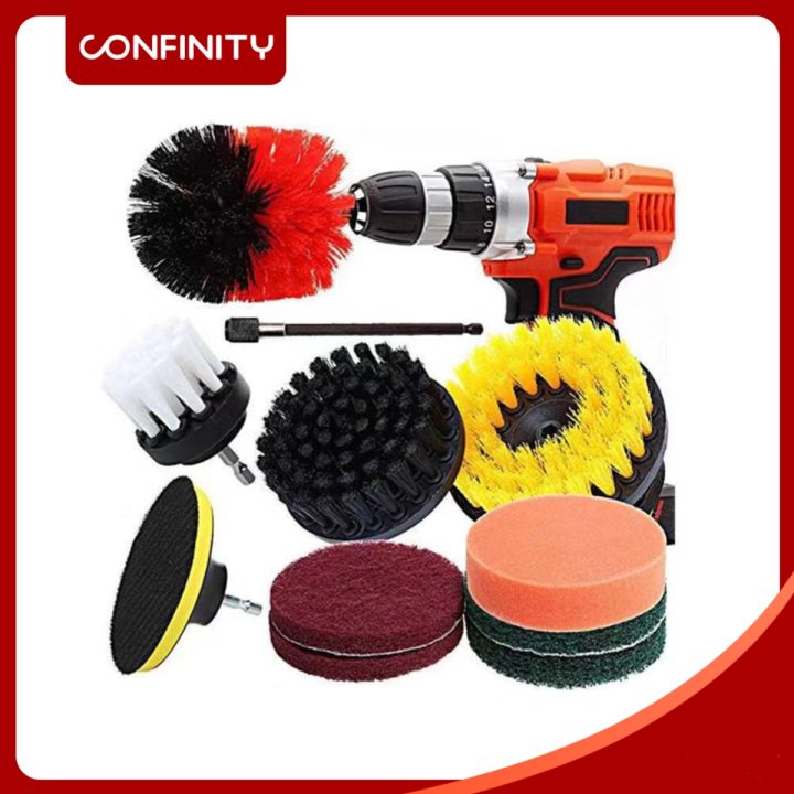 Electric Drill Scrubber Set, Cleaning And Detailing Brush, Electric  Scrubber Cleaning Brush Kit, For Grout Floor, Bathtub Cleaning Brush,  Carpet Cleaning Brush, Shower Tile, Bathroom Kitchen, Surface  Multifunctional Universal Drill Brush 