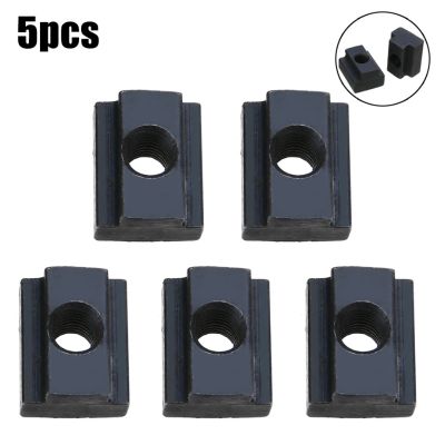 Durable 5Pcs Black Oxide Finish T Slot Nuts M6/8/10 Threads T-slots In Machine Tool Tables High Strength Hardness T Slot Nuts