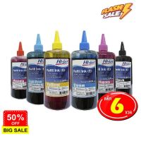 Hi-jet หมึกเติม Inkjet Refill (E) 500 ml. (ชุดสุดคุ้ม 6 สี) #หมึกปริ้น  #หมึกสี  #หมึกปริ้นเตอร์  #หมึกเครื่องปริ้น hp #ตลับหมึก