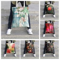 Travel pouch tote bags for women Christmas Day Printing organizer Shopper bag canvas Cosmetic bag for makeup Storage Shopper bag