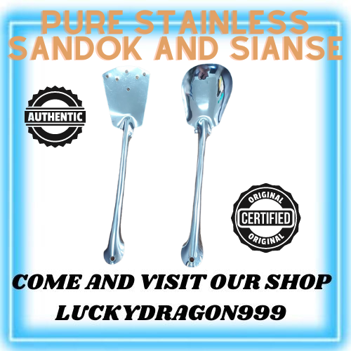 BRAND NEW PURE STAINLESS SANDOK AND SIANSE SET / CASH ON DELIVERY ...