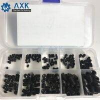 Screw Kit Socket Set Thread Grub Carbon Steel Black 200pcs/set Din916 High Quality Service Electrical M3 M4 M5 M6 M8 Mix Inner