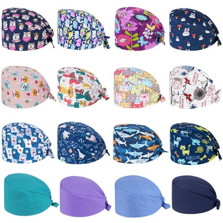 Doctor's surgical cap, polyestercotton nurse's cute Baotou cap