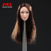 hot！【DT】┅✵❄  1/12 Scale Asian Female Sculpt Hair Transplant Carving 6 Pale Figure Dolls