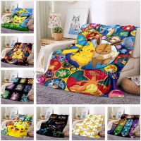 Pokémon  Cartoon Cute Blanket Bedroom Sofa Car Office Nap Super Soft Pikachu Can Be Customized A33