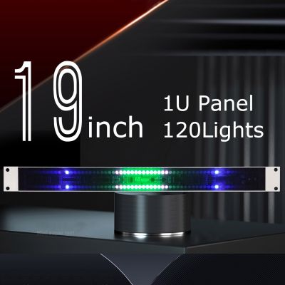 120 LED ตัวบ่งชี้ระดับสเตอริโอเสียงลวดควบคุมเสียง USB เพลงสเปกตรัมอิเล็กทรอนิกส์ VU เมตร LED เพลงจังหวะปริมาณ1U