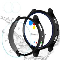 2 PACK Hard PC Cover Protective Bumper Shell for Samsung Galaxy Watch 6 40mm Tempered Glass Film for Galaxy Watch 6 Accessories