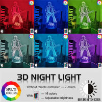 ไฟกลางคืน Led ที่มีสีสัน Johnny Hallyday Guita รูป Nightlight สำหรับแฟนๆ Club โคมไฟตกแต่งห้อง Usb แบตเตอรี่โคมไฟตั้งโต๊ะ