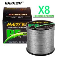 hot！【DT】 BAKAWA 8 Strands Braided Fishing Multifilament 300M 500M 1000M 100M Carp Wire Cord Accessories Sea