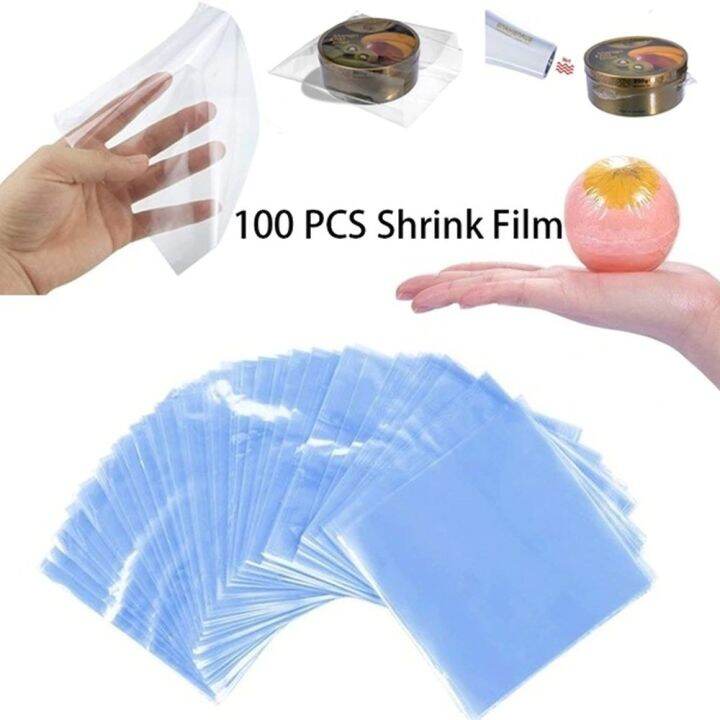 TJ SPORTS 100pcs PVC Heat Shrink Wrap Plastics Film Wrap Storage Bag