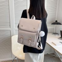 ✶△☑ Korean Multifunction Leather School Teenage Student Shoulder Laptop Mochila