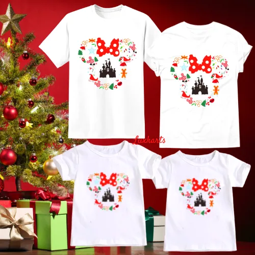 LUXKARTS SHEENS WEAR Family Shirts Christmas Theme MICKEY Print for Adult  and Kids Sold per piece | Lazada PH