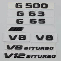 3D ABS สีดำรถด้านหลัง Trunk Badge ตัวอักษรโลโก้ G63 G65 G500 G550 V8 BITURBO สัญลักษณ์สำหรับ Benz W463 W464อุปกรณ์เสริม