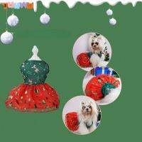 Pet Christmas Vest Skirt Christmas Tree Puppy Autumn Clothes Fawn Dress Festive Elk Doggie Dress Print Snowflake Pet Dog Clothes Dresses