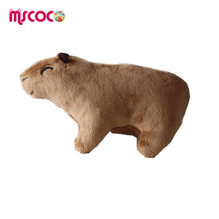 mscoco-ตุ๊กตาคาปิบาร่าจำลองของเล่นตุ๊กตายัดไส้นุ่มสบายผิวของเล่นตุ๊กตาสำหรับวันเกิดสำหรับเด็กเป็นของขวัญสำหรับเด็ก