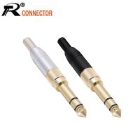 4Pcs/Lot 3 Poles 3.5Mm Stereo Male Plug Screw-In 3.5Mm Female Jack To 3 Pole 6.35Mm Plug Adapter 2 In 1 Audio Connector