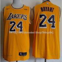 ✥✆ 2020 new season men’s Los Angeles Lakers 24 Kobe Bryant embroidery basketball jerseys jersey Round neck yellow