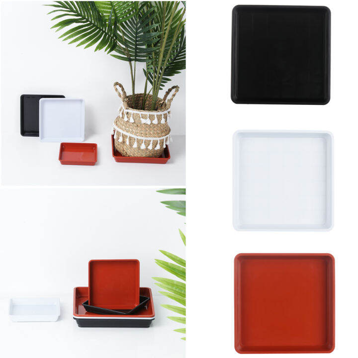INSTRUCTOR 1Pcs Plastic Flower Pot Square Heavy Duty Plastic Tray
