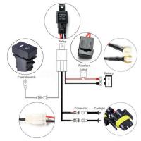 Fog Light Wiring Loom Harness Kit 12V 40A Relay 2.5M Motorcycle Car Auto LED Spotlight Wire Harness Fuse Controller Cable