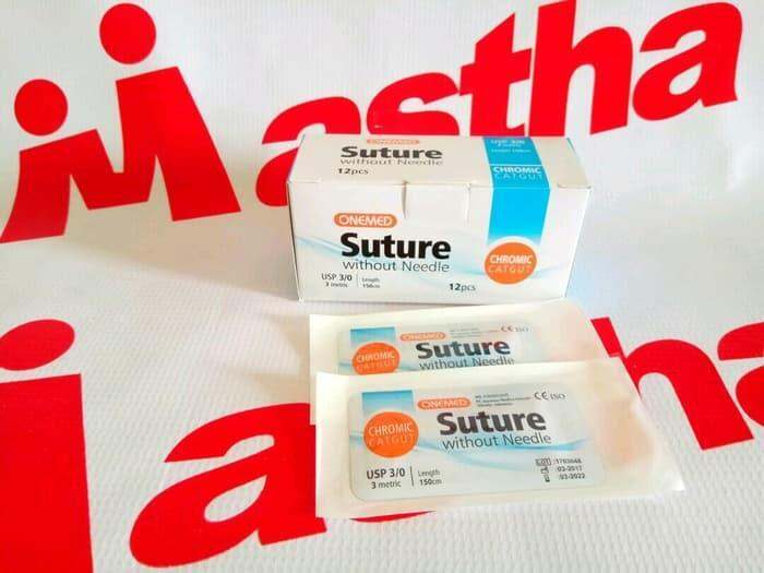 Benang Bedah Catgut Chromic Suture Without Needle Onemed Satuan