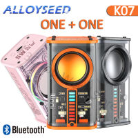 K07โปร่งใส Cyberpunk Mecha ลำโพงไร้สาย Sound Light Rhythm Bluetooth ซับวูฟเฟอร์สเตอริโอ Surround Audio Player 21Pcs