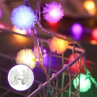 FG 1.5M/3M Dandelion ไฟ LED ตกแต่งเทศกาลคริสต์มาสหลอดไฟประดับแบบสายลูกบอลหิมะตกแต่งสุขสันต์วันคริสต์มาสสำหรับการตกแต่งบ้าน