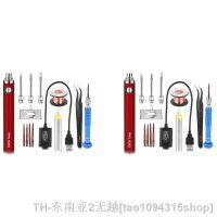 hk❈▼  2X 5V 15W Battery Powered Soldering Iron With USB Charging Solder Iron-Red