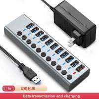 หลาย Expander ชาร์จอลูมิเนียมสำหรับ Pc Usb 3.0 Usb Hub S Plitter สถานีเชื่อมต่อ Usb 811พอร์ตแบบพกพา