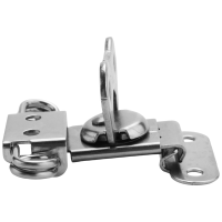 4 Pack 304 Stainless Steel Twist Latch with Keeper and Spring Butterfly Draw Latch for Case Box