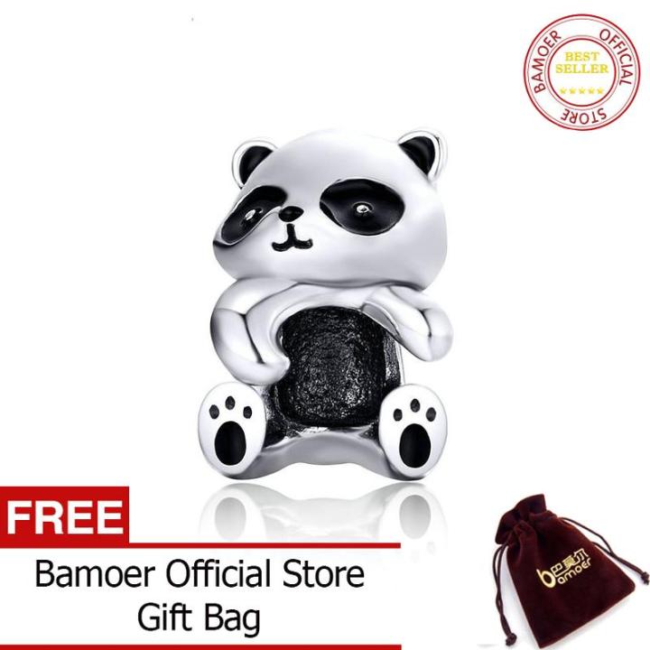 BAMOER Panda Hug Metal Beads for Women Jewelry Making 925 Sterling Silver  Animal Charms Fit for 3mm Silver Bracelet SCC1175 | Lazada