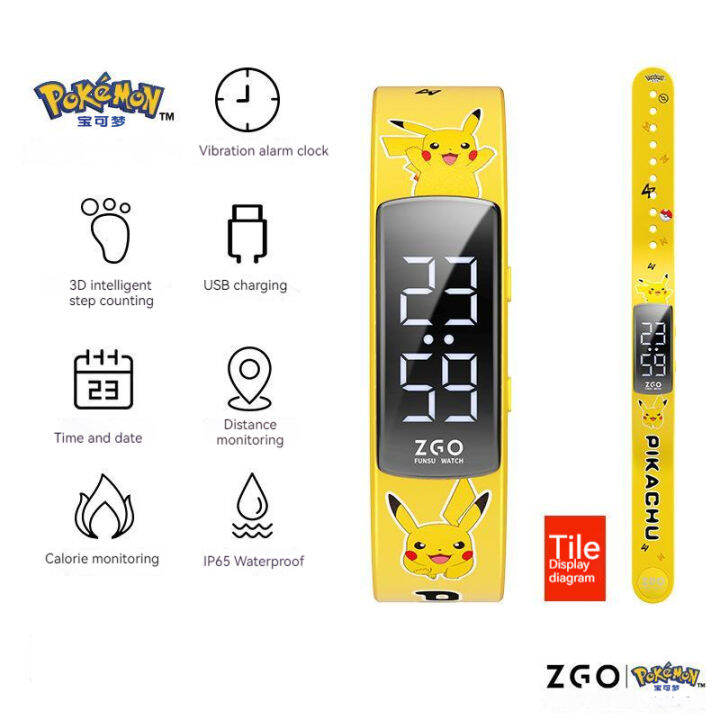 hotoriginal-zgo-โปเกมอนดูสมาร์ทกันน้ำส่องสว่างติดตามการออกกำลังกายกีฬา-pikachu-อะนิเมะร่วม-s-mart-w-atch-นักเรียนเด็กสาวของขวัญ