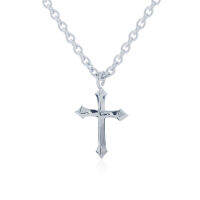 ake ake  the Glory Cross Necklace 45 - 50 cm สร้อยคอเงินแท้ 925 ทำมือแฮนด์เมด พร้อมจี้  the Glory Cross ลายโซ่คลาสสิกชุบไวท์โกลด์