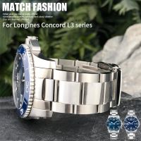 Original high quality▬ สายนาฬิกาสแตนเลสคุณภาพสูง 21 มม. 22 มม. 19 มม. สำหรับ Longines HydroConquest Conquest L3.781 782 642 สายแข็งสีเงิน