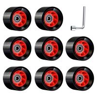 8Pack 95A 58mmx39mm,Indoor Roller Skate Wheels,PU Wear-Resistant Wheels Double-Row Roller Skates Accessories