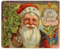 ▼☞ คริสต์มาส Vintage Santa Art ฟิล์มพิมพ์ผ้าไหมโปสเตอร์ Home Wall Decor 24x36inch