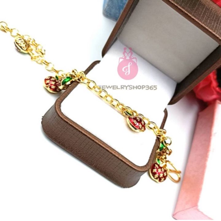 jijlshop-365-k370-สร้อยข้อมือห้อยตุ้งติ้งลงยา-สร้อยข้อมือแฟชั้น-สร้อยข้อมือสวยๆ