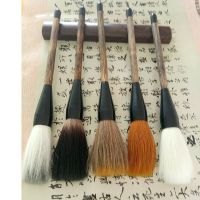 Traditional wolf hair large bucket pen hemp bamboo long rod large brush brush big character lifting bucket study calligraphy practice hand grasping pen