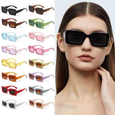 Retro Rectangle Sunglasses Women Men Trendy Fashion Candy Color Sun Glasses Vintage Shades UV400 Protection