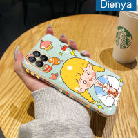 เคส Dienya สำหรับ Realme 8 Pro เคส8i Realme Narzo 50ลายการ์ตูนเด็กผู้หญิงชานมใหม่กรอบสี่เหลี่ยมพื้นผิวชุบซิลิก้าเจลกันกระแทกเคสมือถือรวมทั้งหมดเลนส์กล้องถ่ายรูปฝาครอบป้องกัน