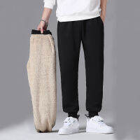 Thicken Sweatpants Winter Mens Plus Velvet Padded Trousers Slim Large Size Warm Pants Solid Trend Sports Jogges S-3xl